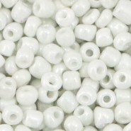 Rocalla cristal 6/0 (4mm) - Blanco brillante perla